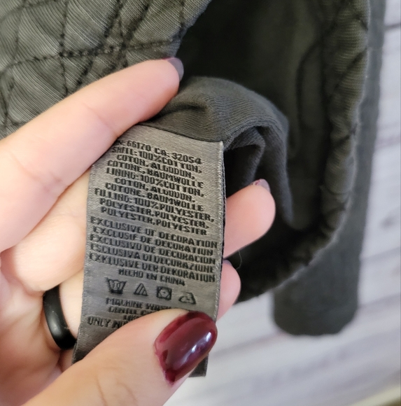 Anthropologie Marrakech Gray/ Black M Quilted Moto Jacket - Picture 6 of 7